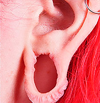      How to look like ears with tunnels